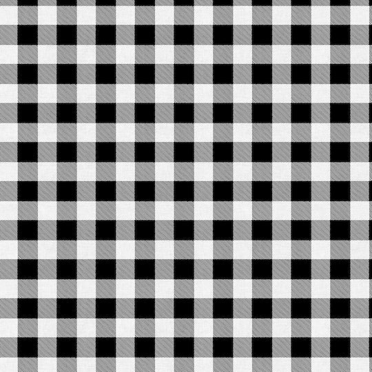Fabric Editions White & Black Buffalo Check Cotton Fabric